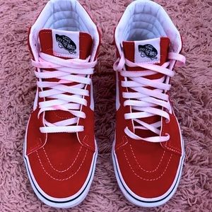 VANS Sk8-Hi Tops (Racing Red/True Red)